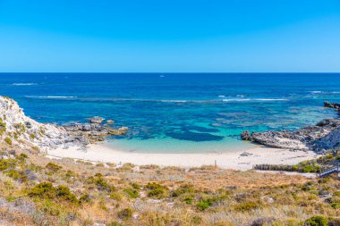 Avustralya 'daki Rottnest Adası' ndaki küçük Armstrong Körfezi.