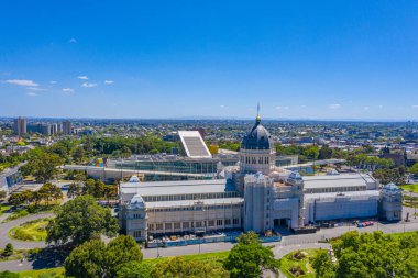 Melbourne, Avustralya 'daki Kraliyet Sergisi' nin hava manzarası.