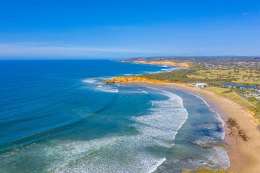 Torquay, Avustralya 'da bir plaj manzarası