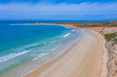 Avustralya 'daki Anglesea sahilinin havadan görünüşü