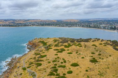 Avustralya 'da Victor Limanı yakınlarındaki Granit adanın manzarası