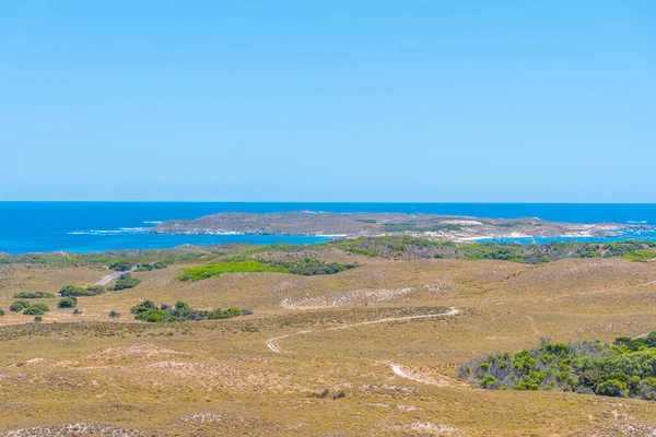 Vista Aérea Ilha Rottnest Direção Cabo Vlemingh Austrália — Fotografia de Stock