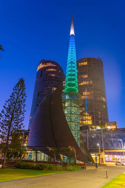 Night View Bell Tower Perth Australia — Stock Photo, Image