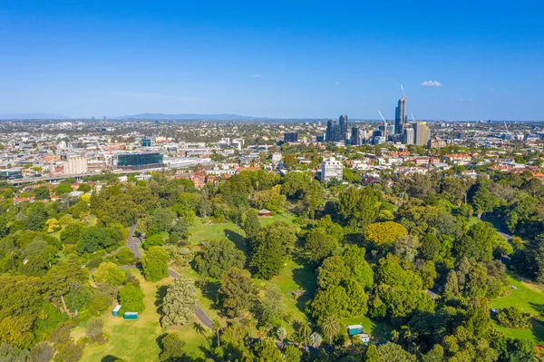 Vista Aérea Del Jardín Botánico Real Melbourne Australia — Foto de Stock
