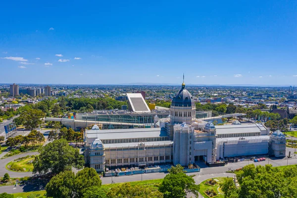 Légi Kilátás Royal Exhibition Building Melbourne Ausztrália — Stock Fotó
