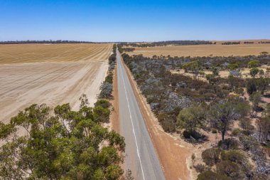 Batı Avustralya 'nın iç bölgelerinden geçen yol.