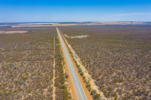 Camino Que Corre Través Los Arbustos Australia Occidental — Foto de Stock