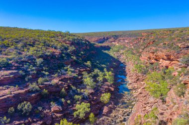 Avustralya 'daki Kalbarri Milli Parkı' nda Z kıvrımı