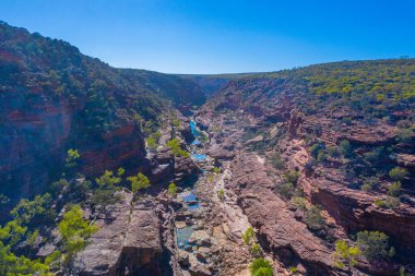 Avustralya 'daki Kalbarri Milli Parkı' nda Z kıvrımı