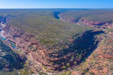 Avustralya 'daki Kalbarri Milli Parkı' nda Z kıvrımı