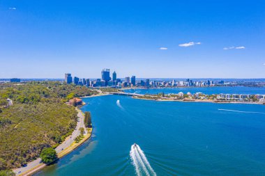 Avustralya 'nın Perth şehrinin silueti
