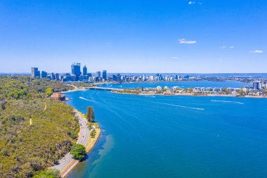 Avustralya 'nın Perth şehrinin silueti