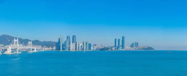 Busan Panoraması Kore 'nin Igidae kentinden izlendi