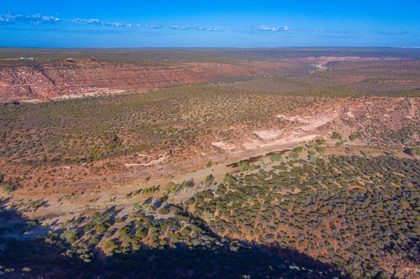 Letecký Pohled Řeku Murchison Národním Parku Kalbarri Austrálii — Stock fotografie