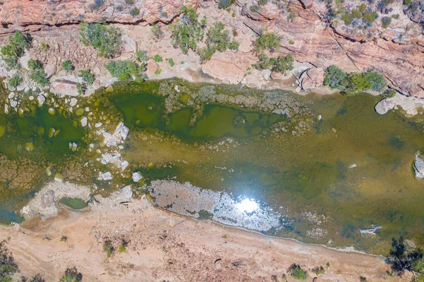 Rio Murchison Passando Pelo Parque Nacional Kalbarri Austrália Torno Falcões — Fotografia de Stock