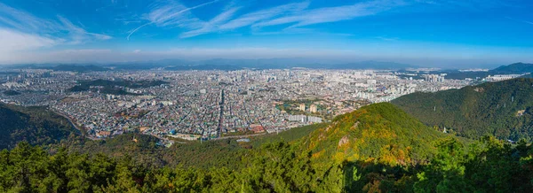 Vista Aérea Daegu Desde Montaña Apsan República Kore — Foto de Stock