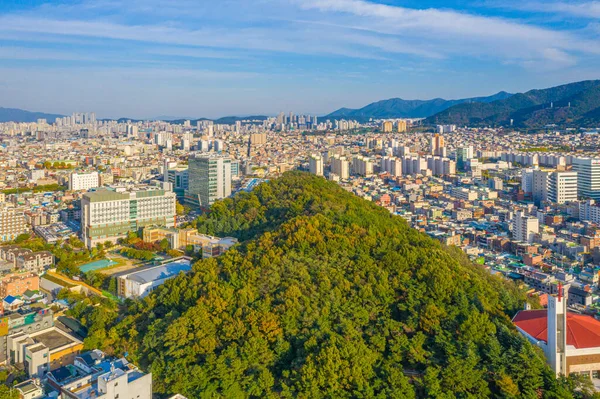 Luchtfoto Van Koreaanse Stad Daegu — Stockfoto