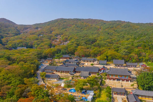 Vista Aérea Templo Beomeosa Busan República Coreia — Fotografia de Stock