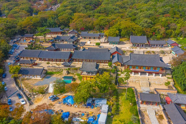 Kore Nin Busan Kentindeki Beomeosa Tapınağının Havadan Görünüşü — Stok fotoğraf