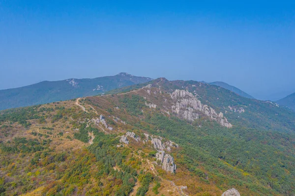 Vue Aérienne Forteresse Geumjeong Près Busan République Corée — Photo