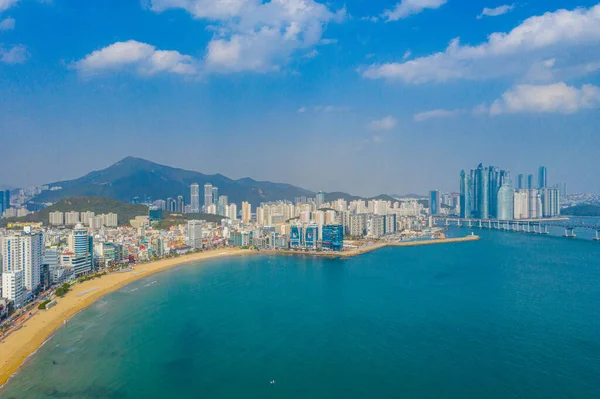 Vista Aérea Playa Gwangalli Busan República Corea — Foto de Stock