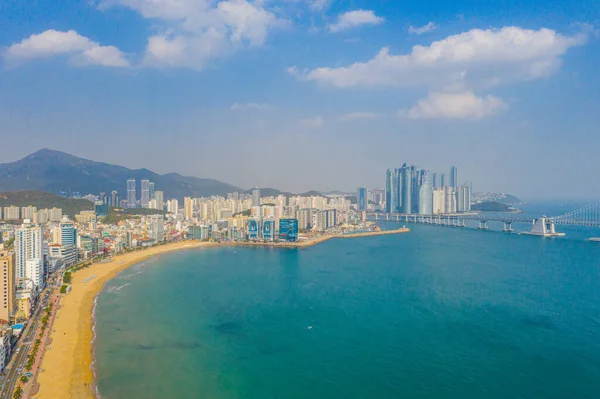 Vista Aérea Playa Gwangalli Busan República Corea — Foto de Stock