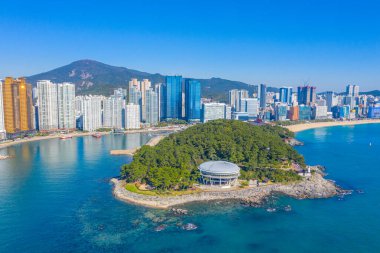 Busan, Kore 'deki Nurimaru APEC evinin havadan görünüşü