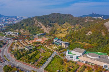 Mokpo, Kore 'deki Doğal Tarih Müzesi' nin havadan görünüşü