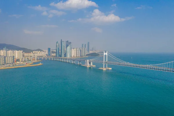 Luftaufnahme Der Gwangan Brücke Busan Südkorea — Stockfoto