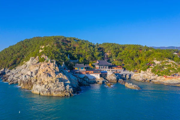 Flygfoto Över Haedong Yonggungsa Templet Republiken Korea — Stockfoto