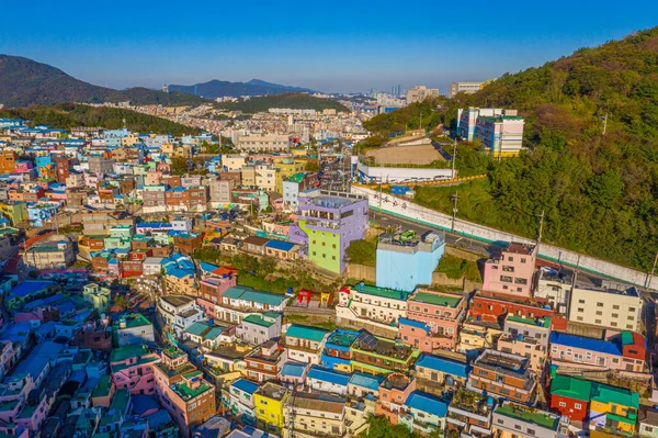 Luftaufnahme Des Gamcheon Kulturdorfes Busan Republik Korea — Stockfoto