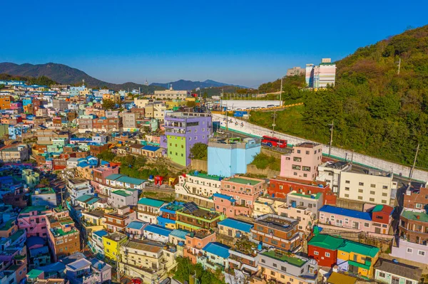 Luchtfoto Van Gamcheon Cultureel Dorp Busan Republiek Korea — Stockfoto