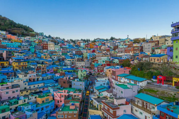 Luchtfoto Van Gamcheon Cultureel Dorp Busan Republiek Korea — Stockfoto