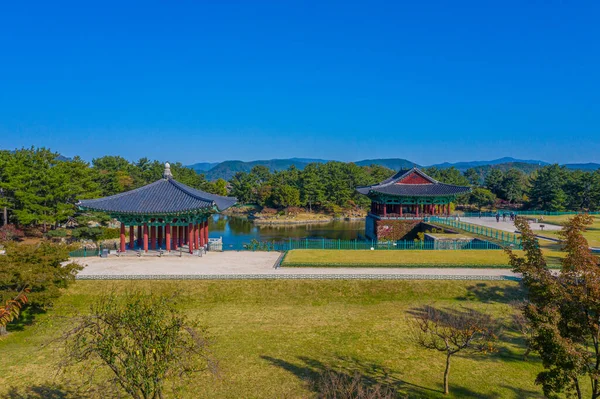 Aerial View Anapji Pond Gyeongju Republic Korea — Stock Photo, Image
