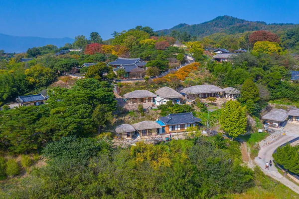 大韓民国の良洞民俗村の空中風景 — ストック写真