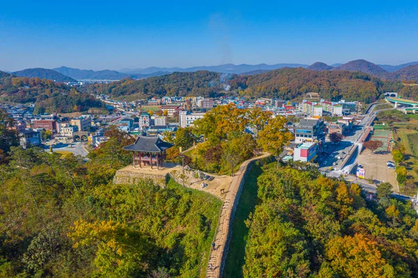 Vista Aérea Fortaleza Gongsanseong Gongju República Coreia — Fotografia de Stock