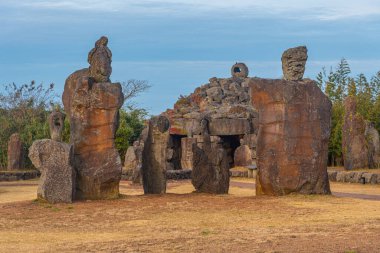 Kore Cumhuriyeti Jeju taş parkında taş yapı