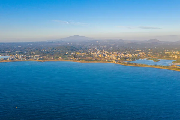 Veduta Aerea Del Villaggio Seongsan Sull Isola Jeju Repubblica Corea — Foto Stock