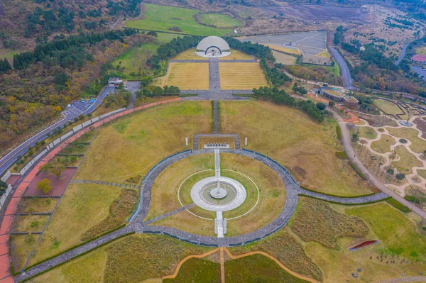 Kore Cumhuriyeti Ndeki Jeju Barış Parkı Nın Havadan Görünüşü — Stok fotoğraf