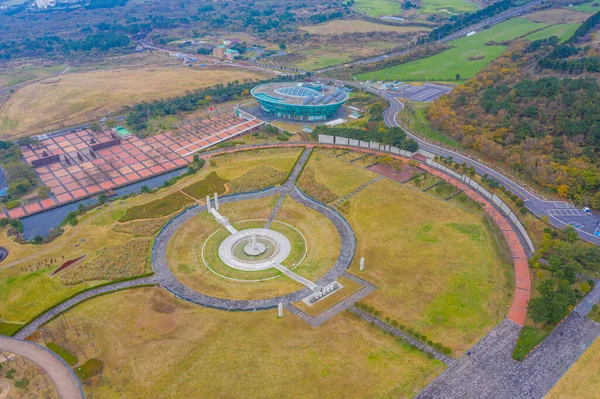 Kore Cumhuriyeti Ndeki Jeju Barış Parkı Nın Havadan Görünüşü — Stok fotoğraf