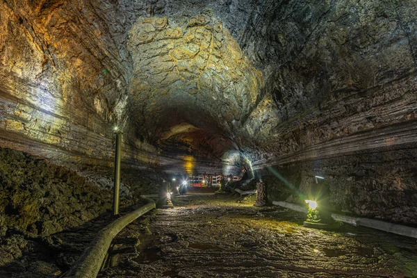 Grotta Manjanggul Sull Isola Jeju Repubblica Corea — Foto Stock