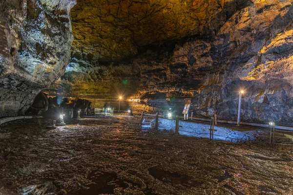 Jeskyně Manjanggul Ostrově Jeju Korejská Republika — Stock fotografie