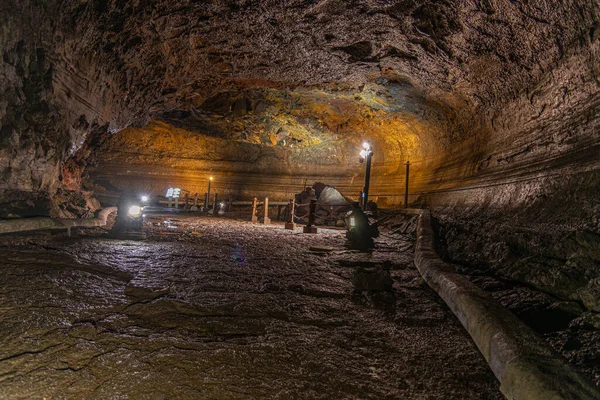 Caverna Manjanggul Ilha Jeju República Coreia — Fotografia de Stock