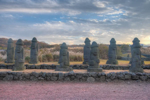 Estatuas Dol Hareubang Parque Piedra Jeju República Corea — Foto de Stock