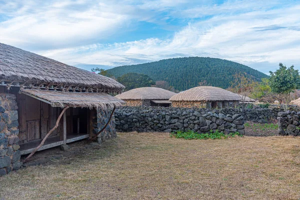 Edificios Tradicionales Parque Jeju Stone República Corea — Foto de Stock