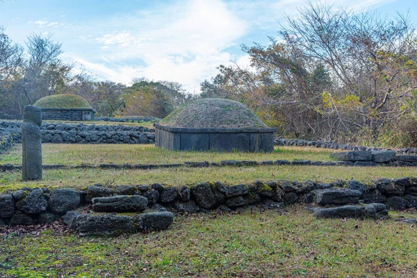 Bâtiments Traditionnels Parc Jeju Stone République Corée — Photo