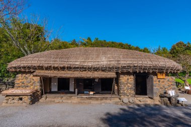 Kore Cumhuriyeti Jeju Halk Köyü 'nün geleneksel evleri