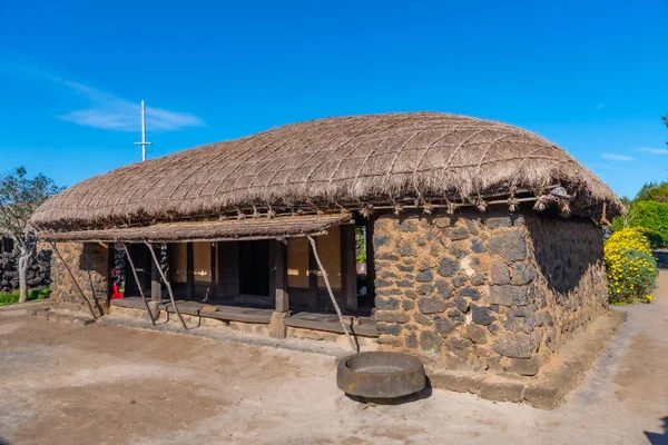 Casas Tradicionales Aldea Popular Jeju República Corea — Foto de Stock