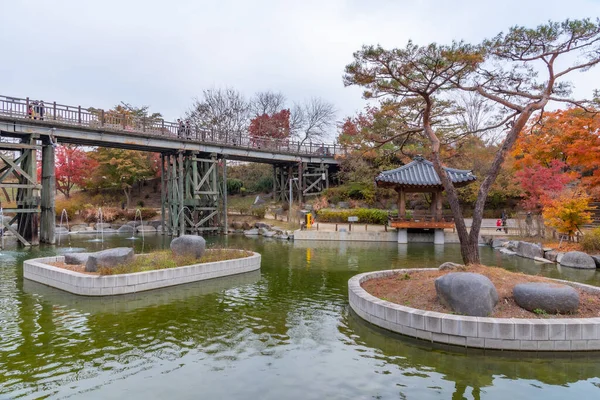 Lagoa Dentro Parque Unificação Imjingak República Coreia — Fotografia de Stock