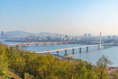 Kore, Seul 'deki Dünya Kupası köprüsünün günbatımı manzarası